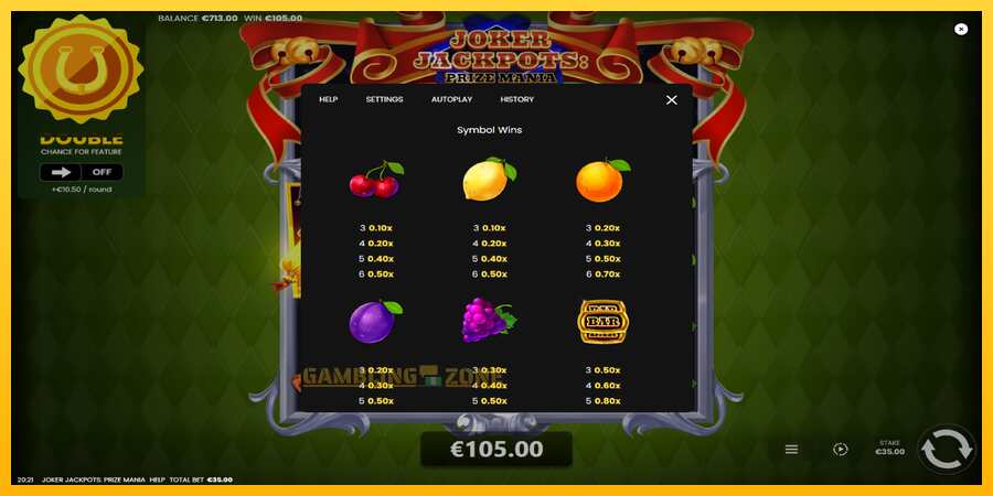 Aparaat Joker Jackpots: Prize Mania - mäng päris raha eest, pilt 5