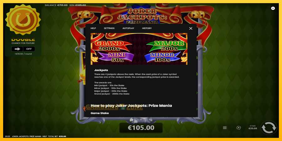 Aparaat Joker Jackpots: Prize Mania - mäng päris raha eest, pilt 7