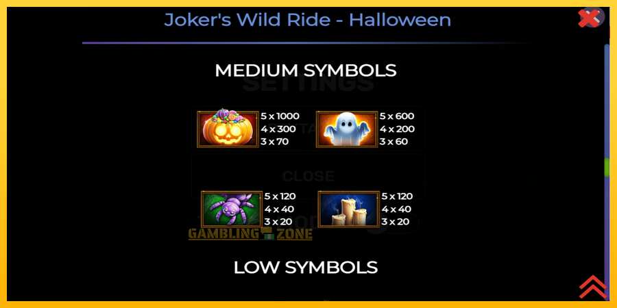 Aparaat Jokers Wild Ride Halloween - mäng päris raha eest, pilt 5