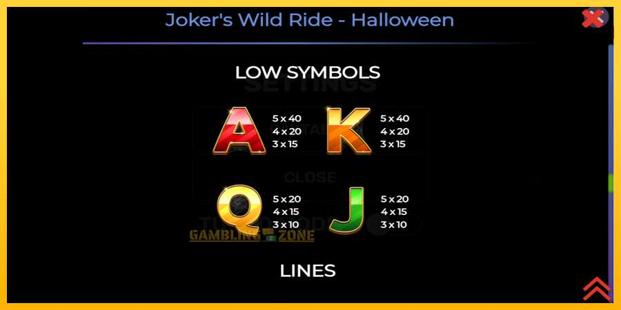 Aparaat Jokers Wild Ride Halloween - mäng päris raha eest, pilt 6