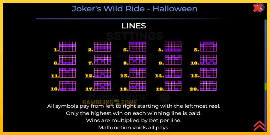 Aparaat Jokers Wild Ride Halloween - mäng päris raha eest, pilt 7