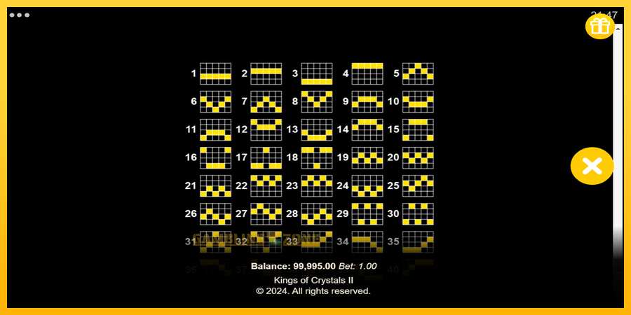 Aparaat Kings of Crystals II Power Combo - mäng päris raha eest, pilt 7