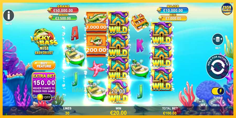 Aparaat Lucky Bass Mega Cash Collect - mäng päris raha eest, pilt 4