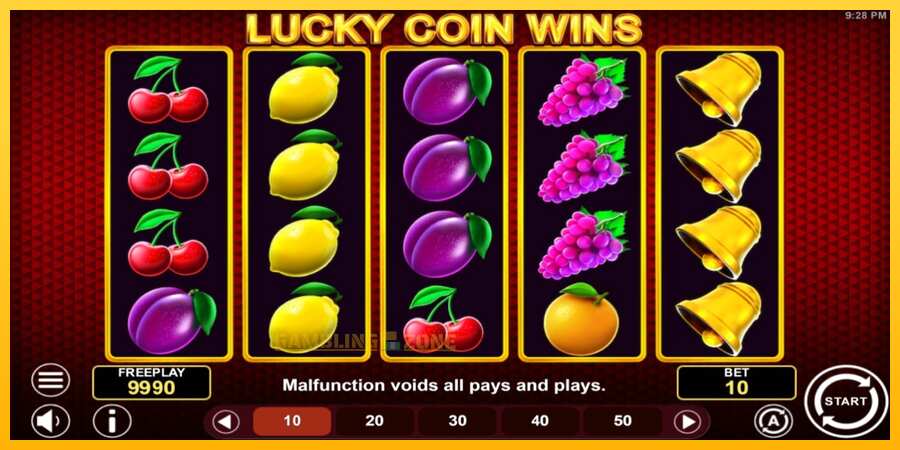 Aparaat Lucky Coin Wins - mäng päris raha eest, pilt 2