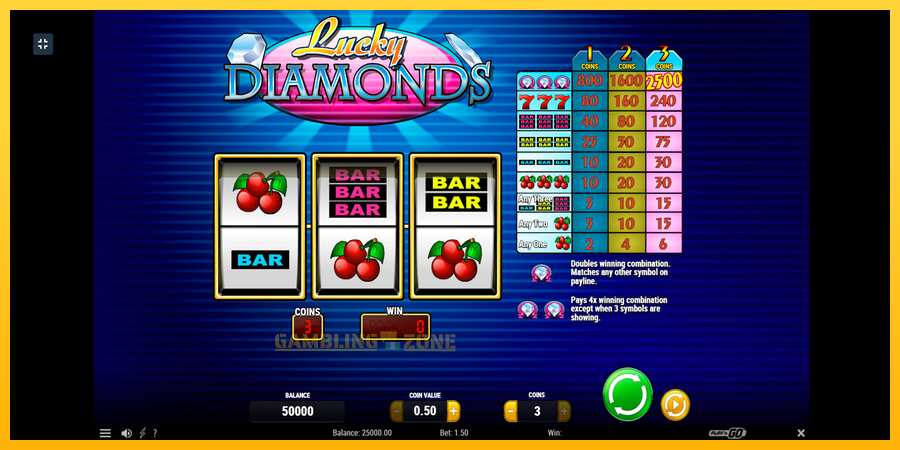 Aparaat Lucky Diamonds - mäng päris raha eest, pilt 1