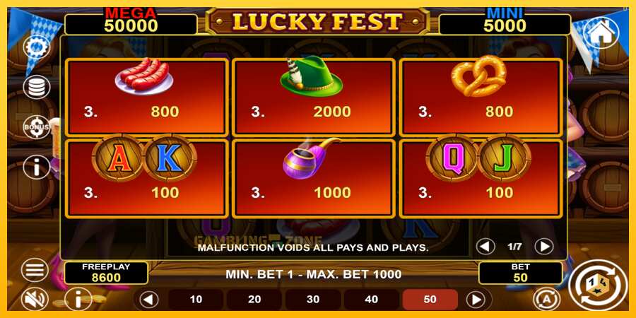 Aparaat Lucky Fest Hold & Win - mäng päris raha eest, pilt 5