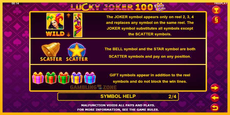 Aparaat Lucky Joker 100 Extra Gifts - mäng päris raha eest, pilt 7