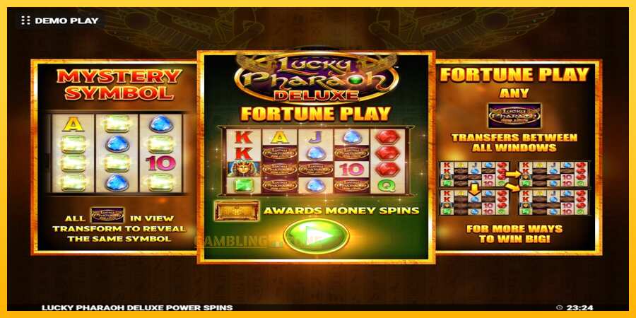 Aparaat Lucky Pharaoh Deluxe Fortune Play - mäng päris raha eest, pilt 1