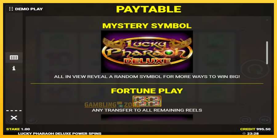 Aparaat Lucky Pharaoh Deluxe Fortune Play - mäng päris raha eest, pilt 5