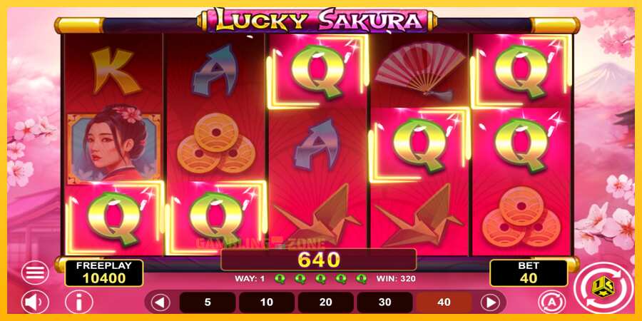 Aparaat Lucky Sakura Win Spins - mäng päris raha eest, pilt 3