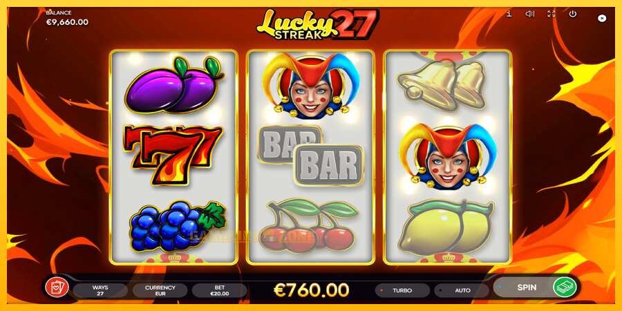 Aparaat Lucky Streak 27 - mäng päris raha eest, pilt 2