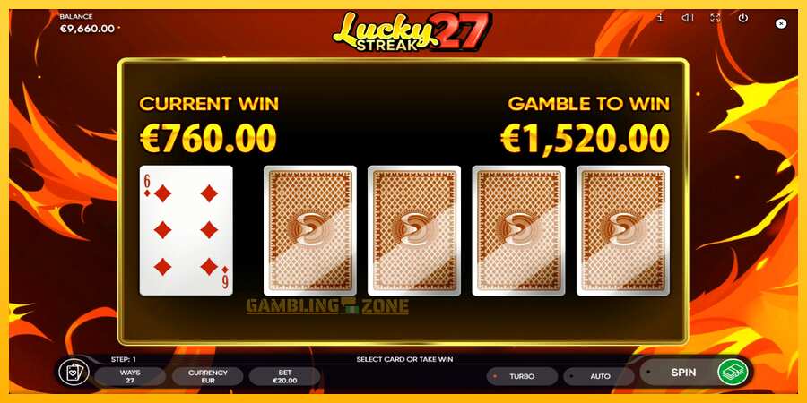 Aparaat Lucky Streak 27 - mäng päris raha eest, pilt 3