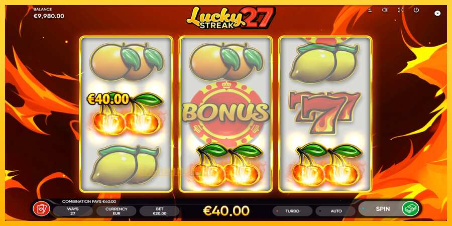 Aparaat Lucky Streak 27 - mäng päris raha eest, pilt 4