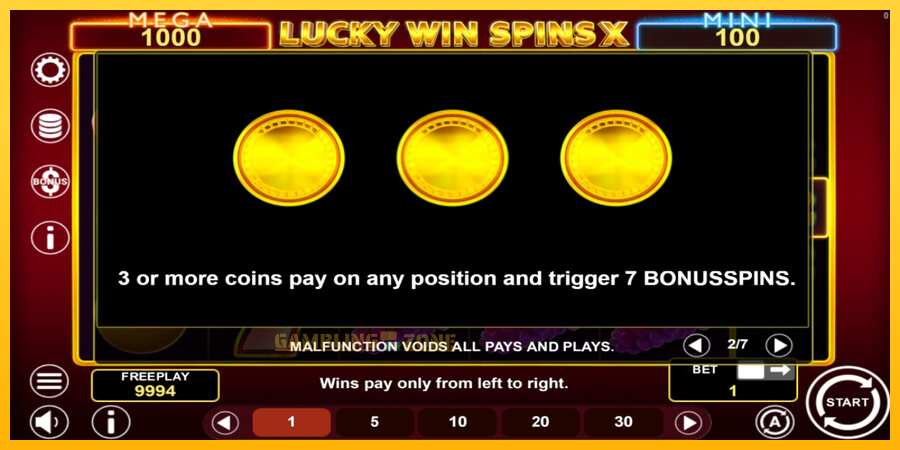 Aparaat Lucky Win Spins X - mäng päris raha eest, pilt 5