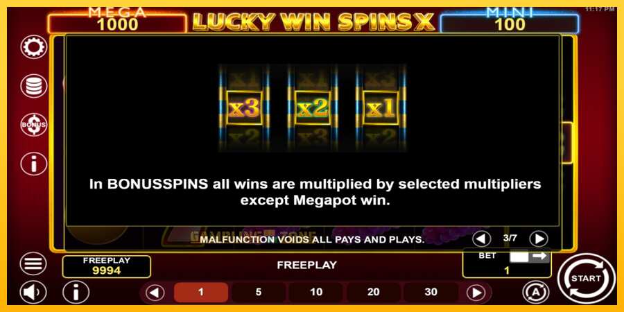 Aparaat Lucky Win Spins X - mäng päris raha eest, pilt 6