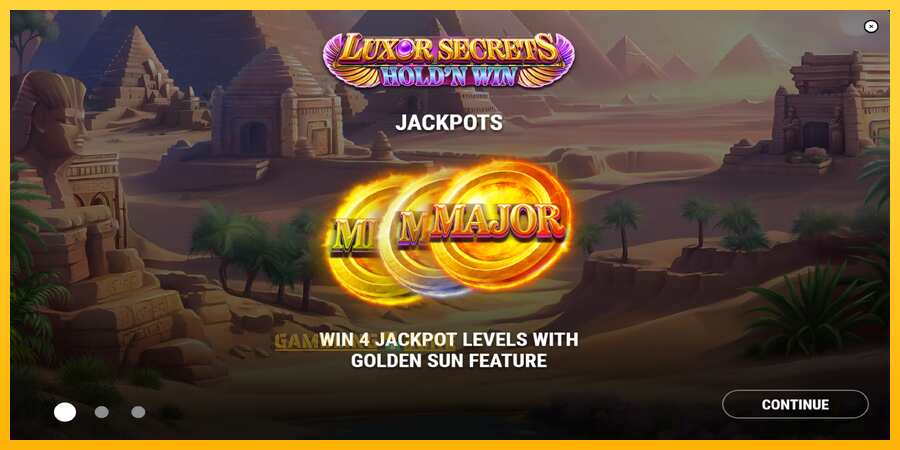 Aparaat Luxor Secrets Holdn Win - mäng päris raha eest, pilt 1