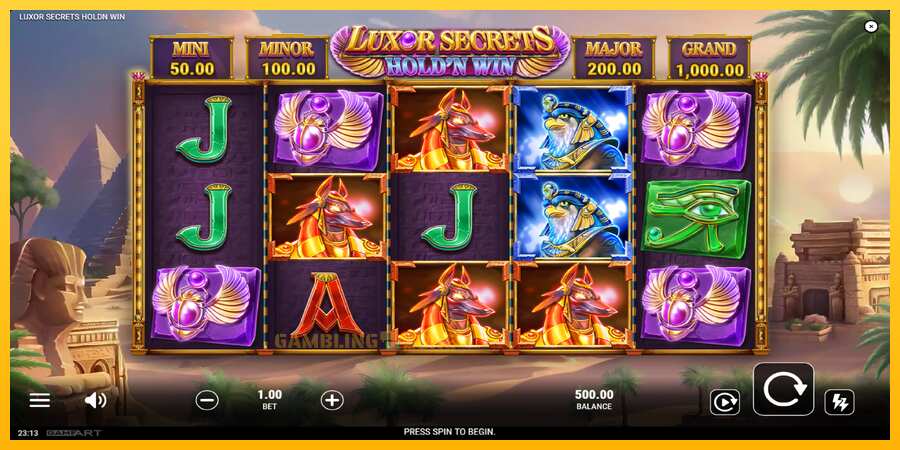 Aparaat Luxor Secrets Holdn Win - mäng päris raha eest, pilt 2