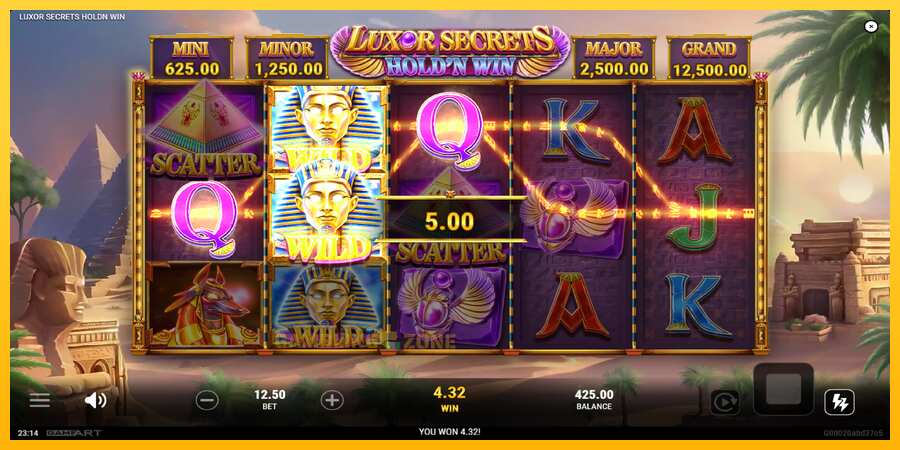 Aparaat Luxor Secrets Holdn Win - mäng päris raha eest, pilt 3