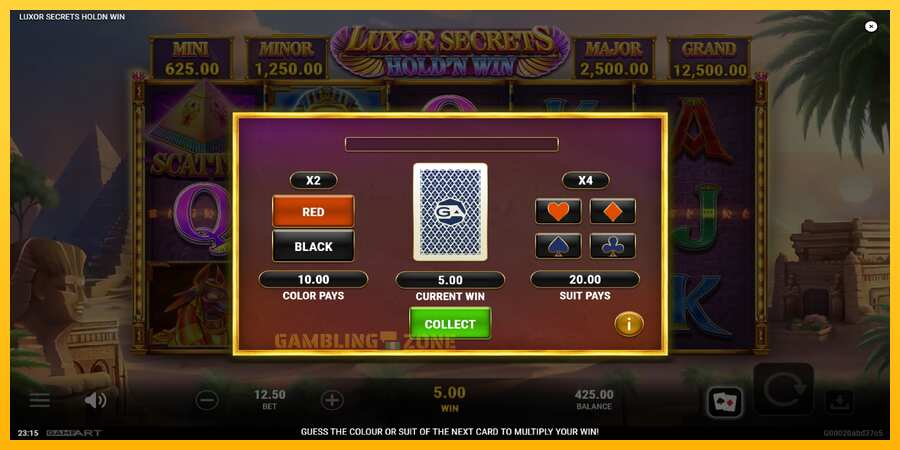 Aparaat Luxor Secrets Holdn Win - mäng päris raha eest, pilt 4