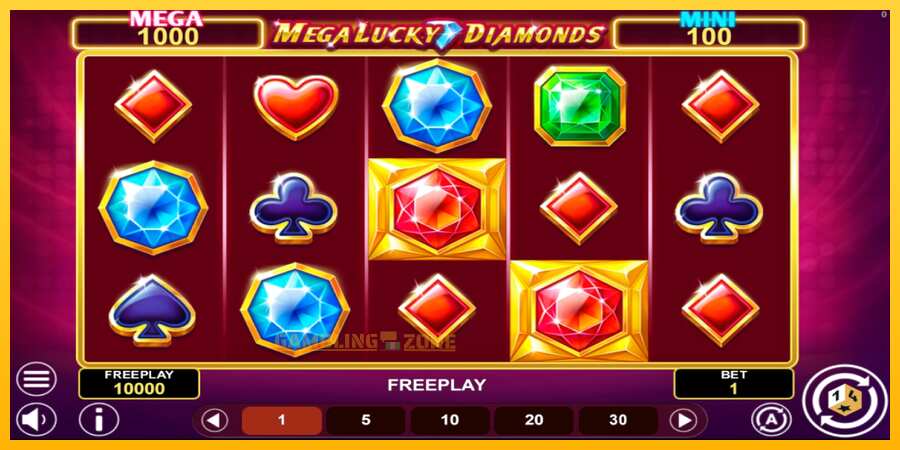 Aparaat Mega Lucky Diamonds Hold & Win - mäng päris raha eest, pilt 1