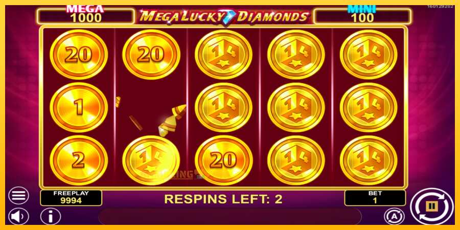 Aparaat Mega Lucky Diamonds Hold & Win - mäng päris raha eest, pilt 3