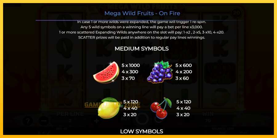 Aparaat Mega Wild Fruits - On Fire - mäng päris raha eest, pilt 6