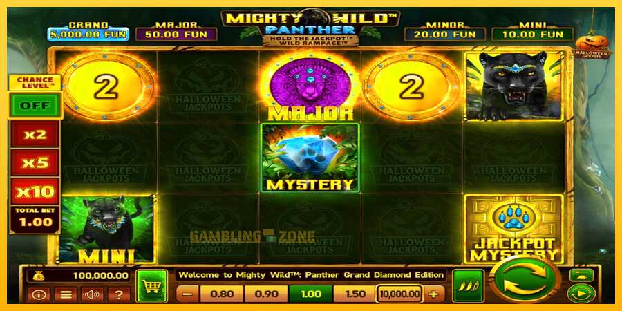 Aparaat Mighty Wild: Panther Grand Diamond Edition Halloween Jackpots - mäng päris raha eest, pilt 1