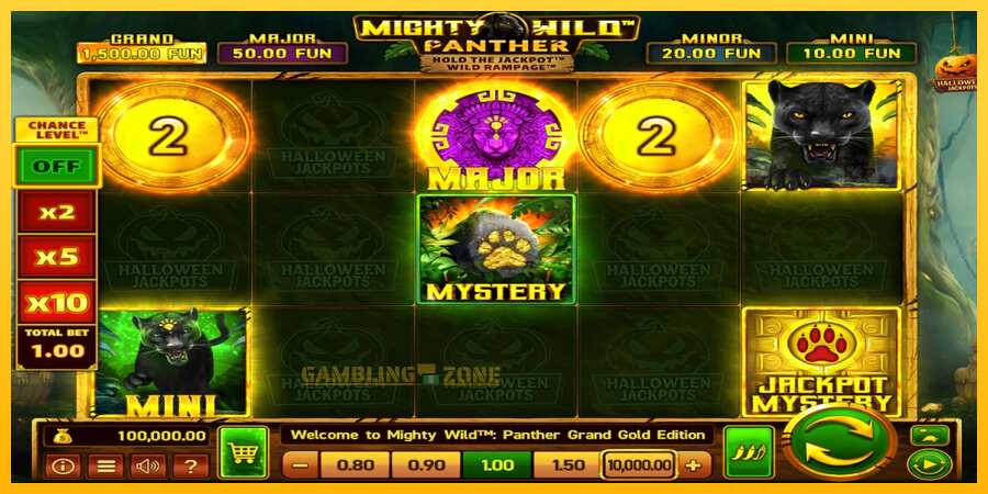 Aparaat Mighty Wild: Panther Grand Gold Edition Halloween Jackpots - mäng päris raha eest, pilt 1