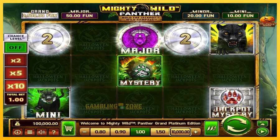 Aparaat Mighty Wild: Panther Grand Platinum Edition Halloween Jackpots - mäng päris raha eest, pilt 1