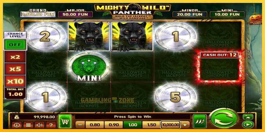 Aparaat Mighty Wild: Panther Grand Platinum Edition Halloween Jackpots - mäng päris raha eest, pilt 2