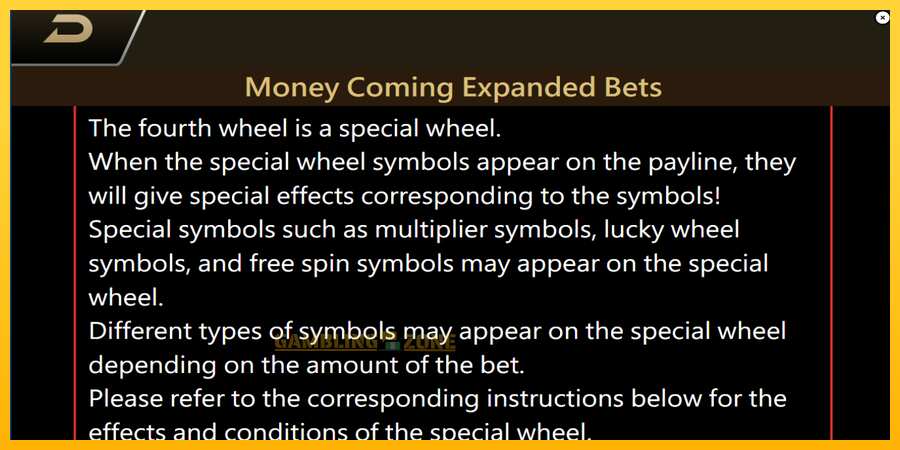 Aparaat Money Coming 2 – Expanded Bets - mäng päris raha eest, pilt 5