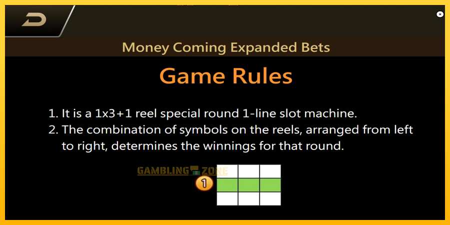 Aparaat Money Coming 2 – Expanded Bets - mäng päris raha eest, pilt 7