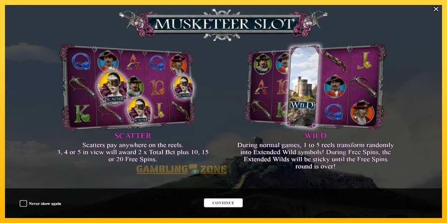 Aparaat Musketeer Slot - mäng päris raha eest, pilt 1