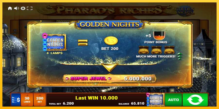 Aparaat Pharaos Riches Golden Nights - mäng päris raha eest, pilt 7