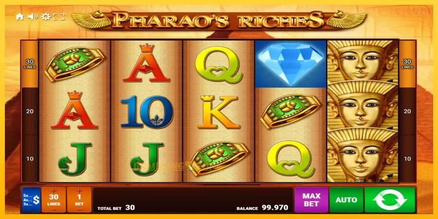 Aparaat Pharaos Riches - mäng päris raha eest, pilt 1