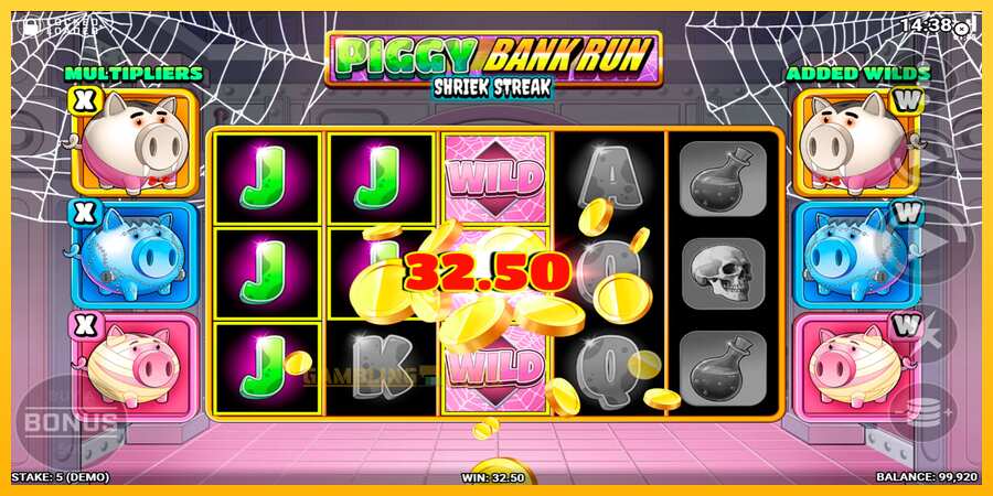 Aparaat Piggy Bank Run - Shriek Streak - mäng päris raha eest, pilt 3