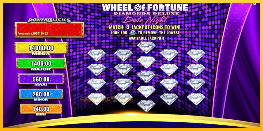 Aparaat PowerBucks Wheel of Fortune Diamonds Deluxe Date Night - mäng päris raha eest, pilt 4