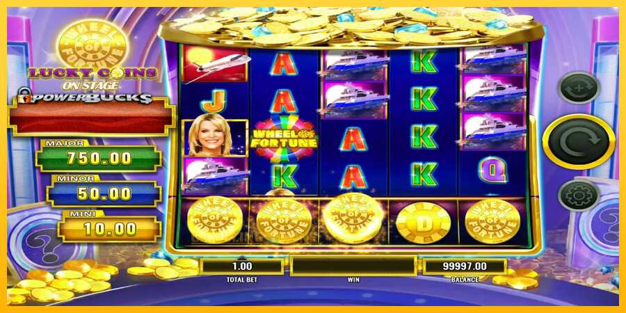 Aparaat PowerBucks Wheel of Fortune Lucky Coins On Stage - mäng päris raha eest, pilt 2