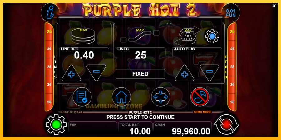 Aparaat Purple Hot 2 - mäng päris raha eest, pilt 7