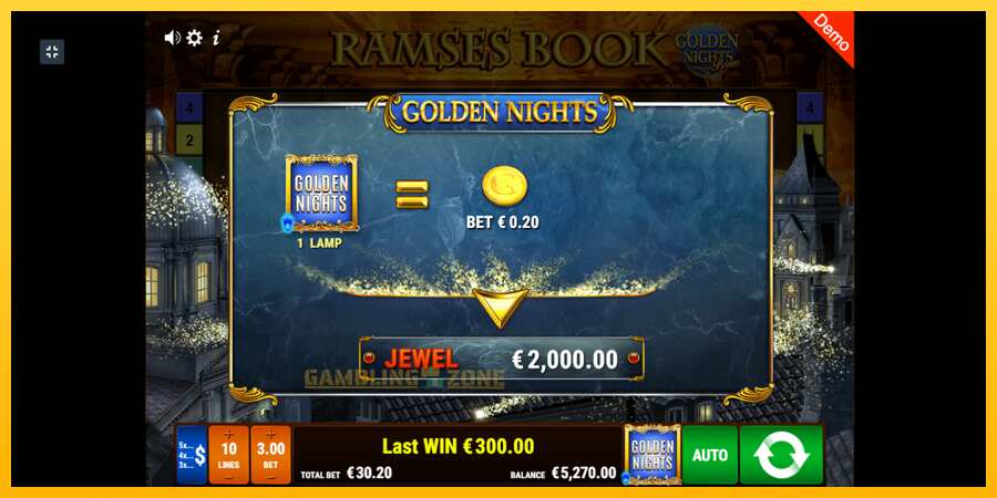 Aparaat Ramses Book Golden Nights - mäng päris raha eest, pilt 4