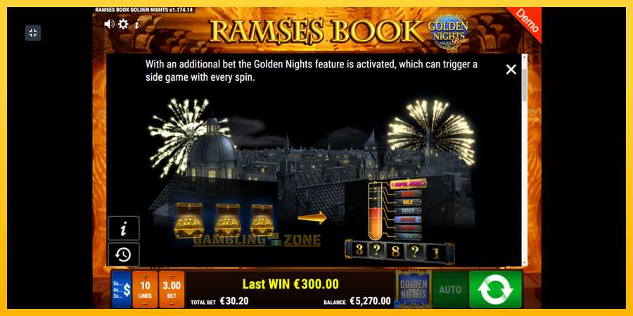 Aparaat Ramses Book Golden Nights - mäng päris raha eest, pilt 5