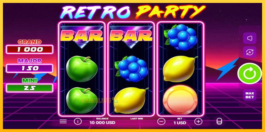 Aparaat Retro Party - mäng päris raha eest, pilt 1