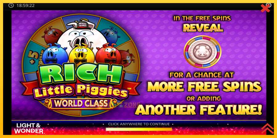 Aparaat Rich Little Piggies World Class - mäng päris raha eest, pilt 1