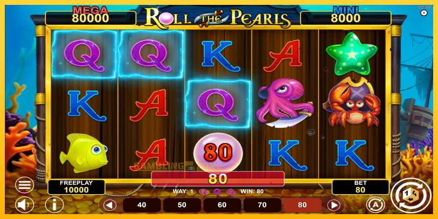 Aparaat Roll The Pearls Hold & Win - mäng päris raha eest, pilt 3