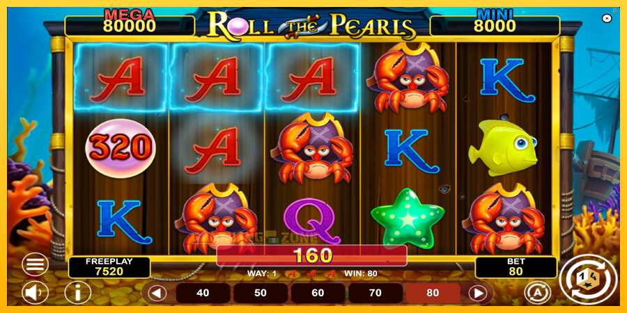 Aparaat Roll The Pearls Hold & Win - mäng päris raha eest, pilt 4