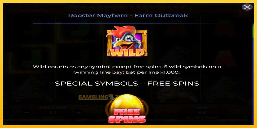 Aparaat Rooster Mayhem Farm Outbreak - mäng päris raha eest, pilt 4