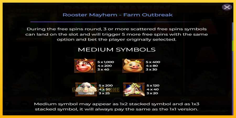 Aparaat Rooster Mayhem Farm Outbreak - mäng päris raha eest, pilt 5