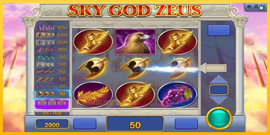 Aparaat Sky God Zeus 3x3 - mäng päris raha eest, pilt 4