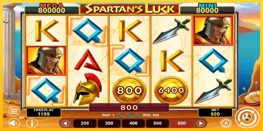 Aparaat Spartans Luck Hold & Win - mäng päris raha eest, pilt 3