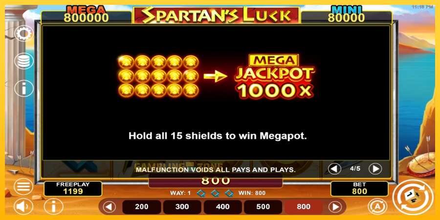 Aparaat Spartans Luck Hold & Win - mäng päris raha eest, pilt 7